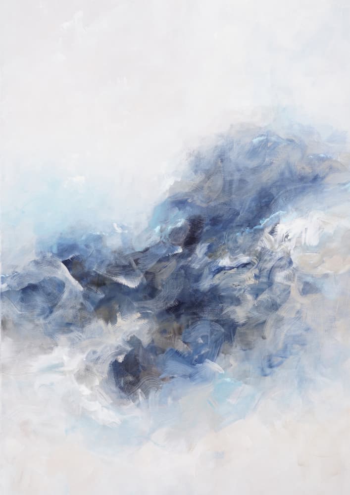 Blue Abstract Flow by Françoise Wattré — canvas wall art