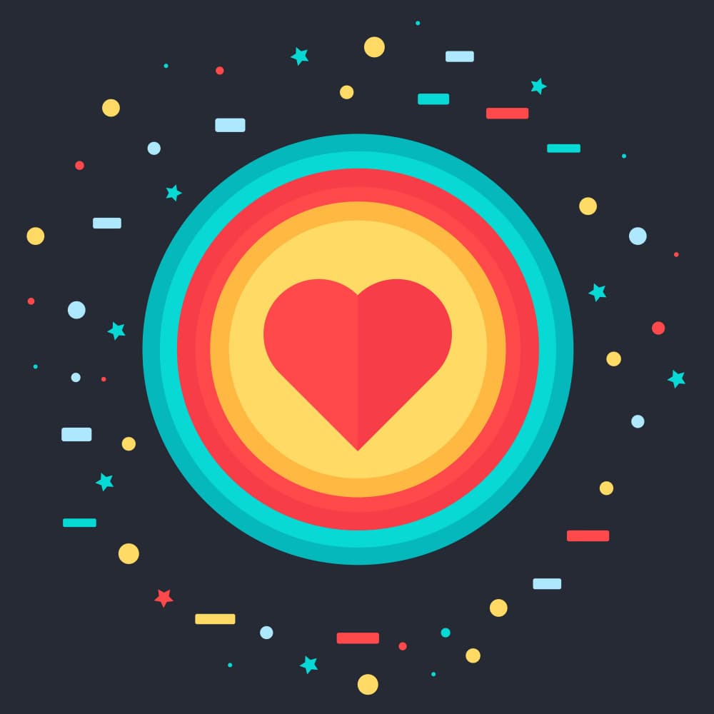Vibrant Heart Celebration by Marika Barsrsind — canvas wall art