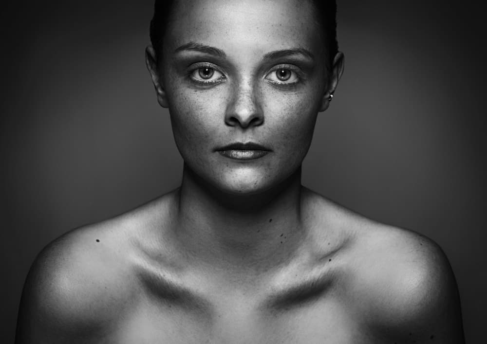Intense Woman Portrait by Jozef Kiss — canvas wall art