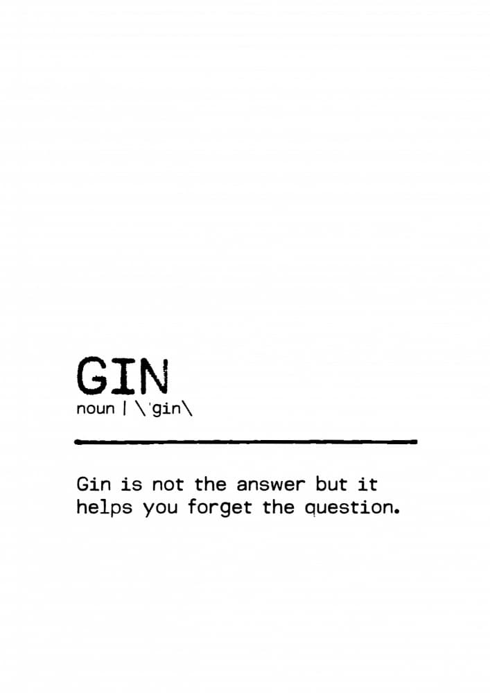 Witty Gin Definition by Orara Studio — canvas wall art