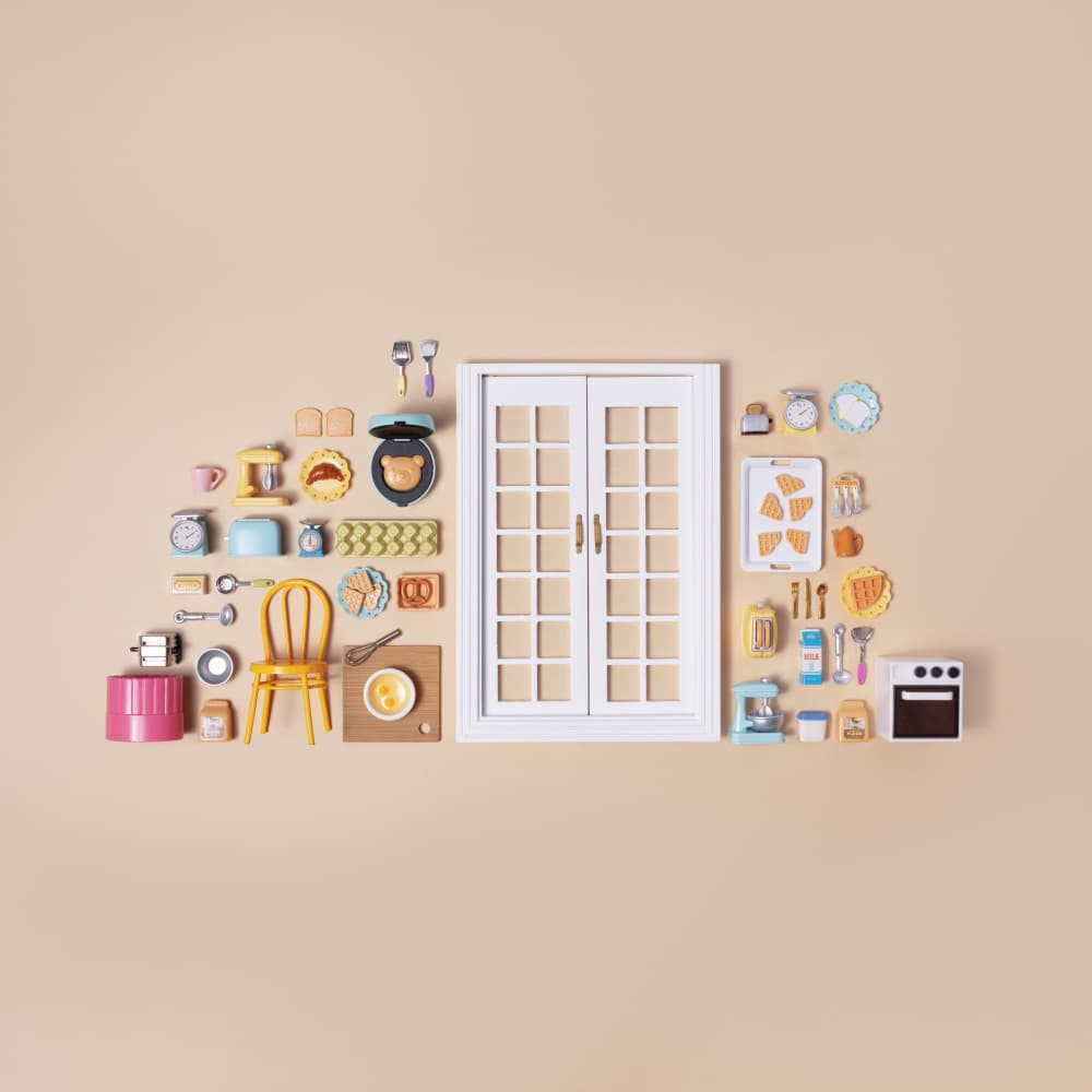 Miniature Breakfast Scene by Julia Ramiro — canvas wall art