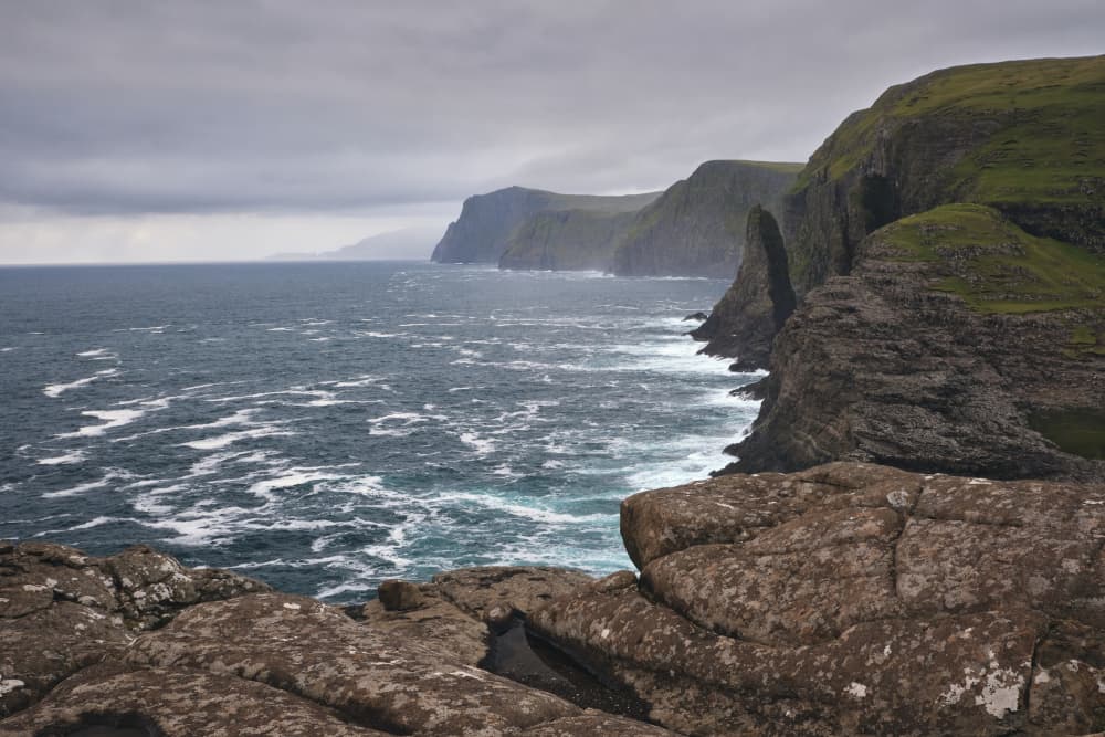 Wild Ocean Cliffs by Hamed Bank — canvas wall art