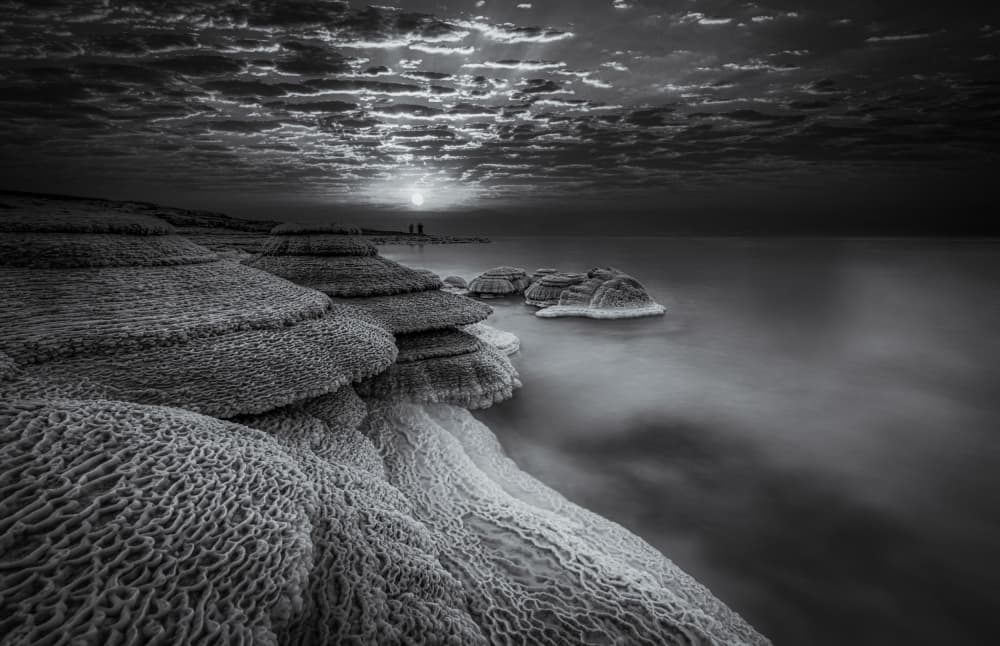 Salt Formations Sunrise by Isam Telhami — canvas wall art