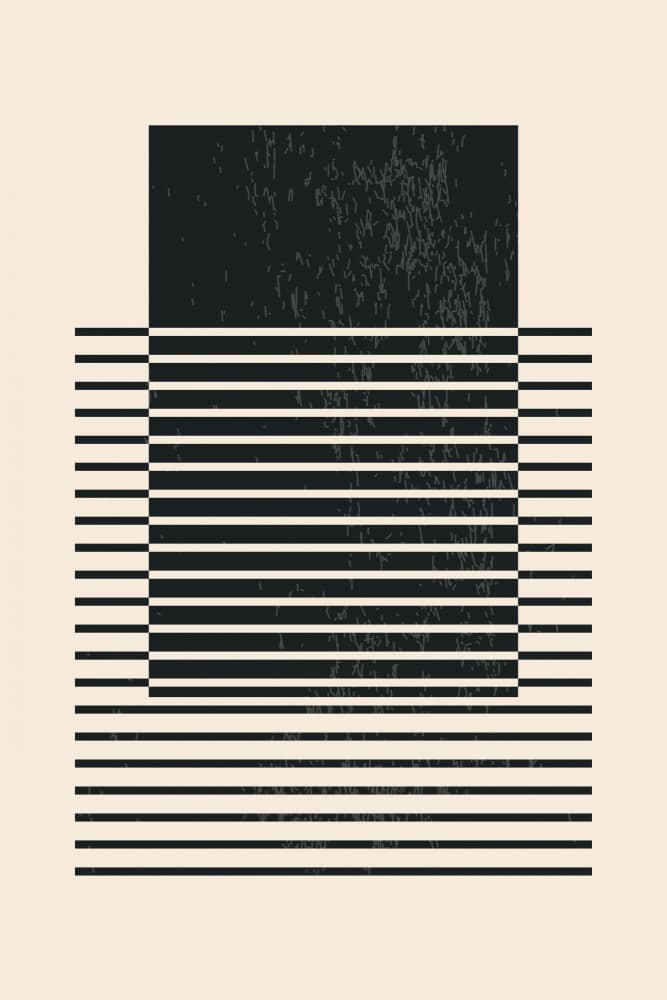 Minimalist Black Geometry by jay stanley — canvas wall art