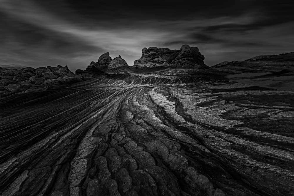 Dramatic Rock Waves by Leah Xu — canvas wall art