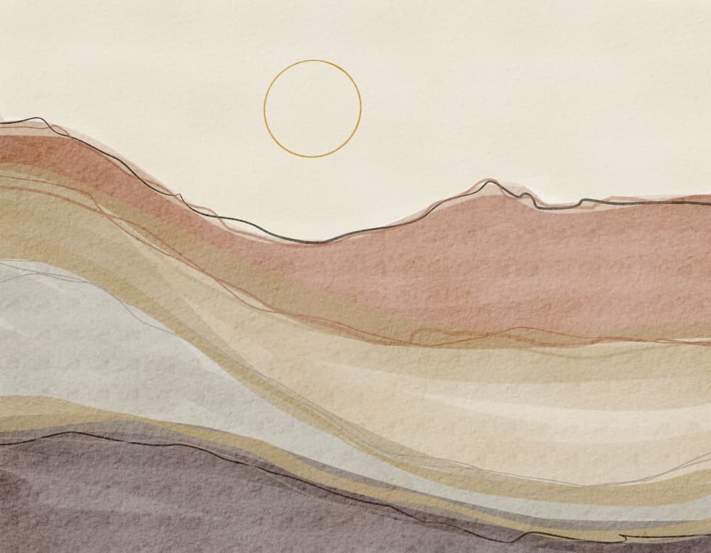 Boho Desert Landscape by Nikita Jariwala — canvas wall art