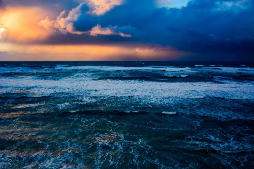 Dramatic Ocean Sunset by Tal Paz-Fridman — canvas wall art