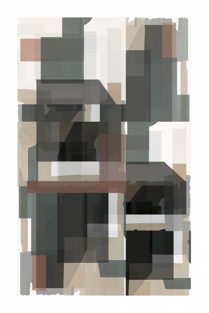 Muted Geometric Layers by cartissi — canvas wall art