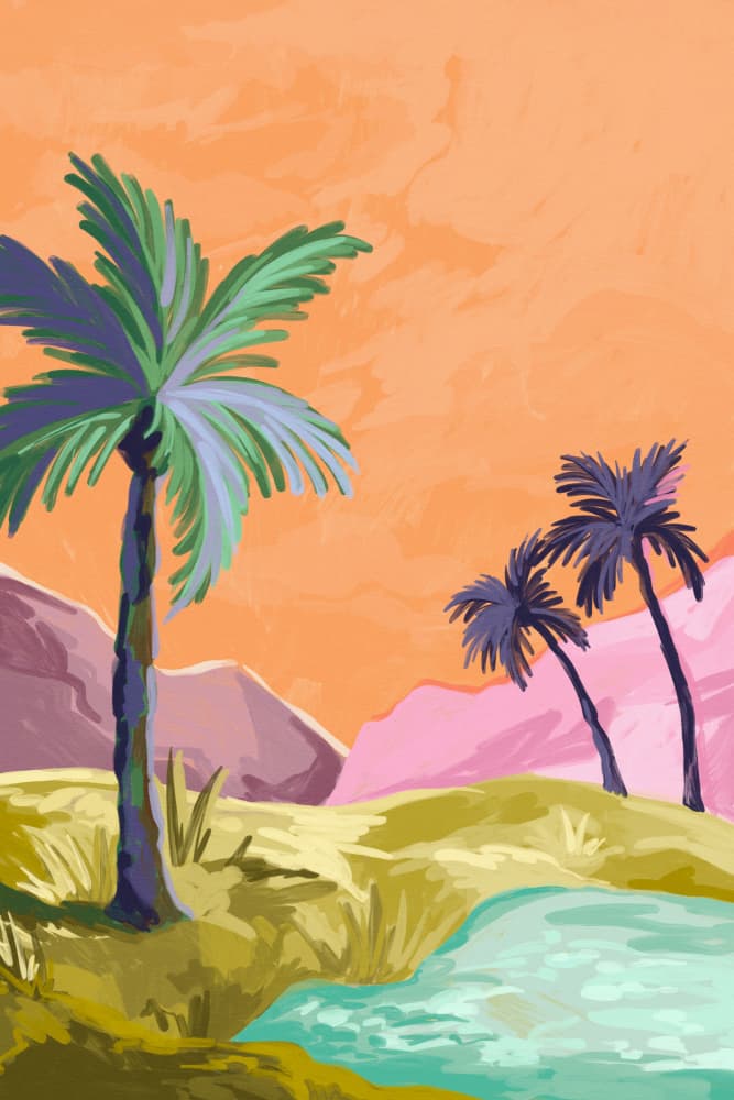 Palmtrees by Goed Blauw — canvas wall art