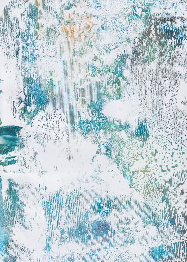 Abstract Icy Blues by Maira Ribena — canvas wall art