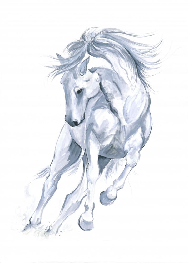 Horse Running Abstract by Isabelle Brent — canvas wall art
