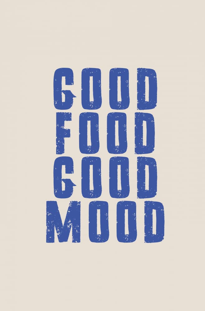 Good Food Good Mood by Aylin Demir — canvas wall art