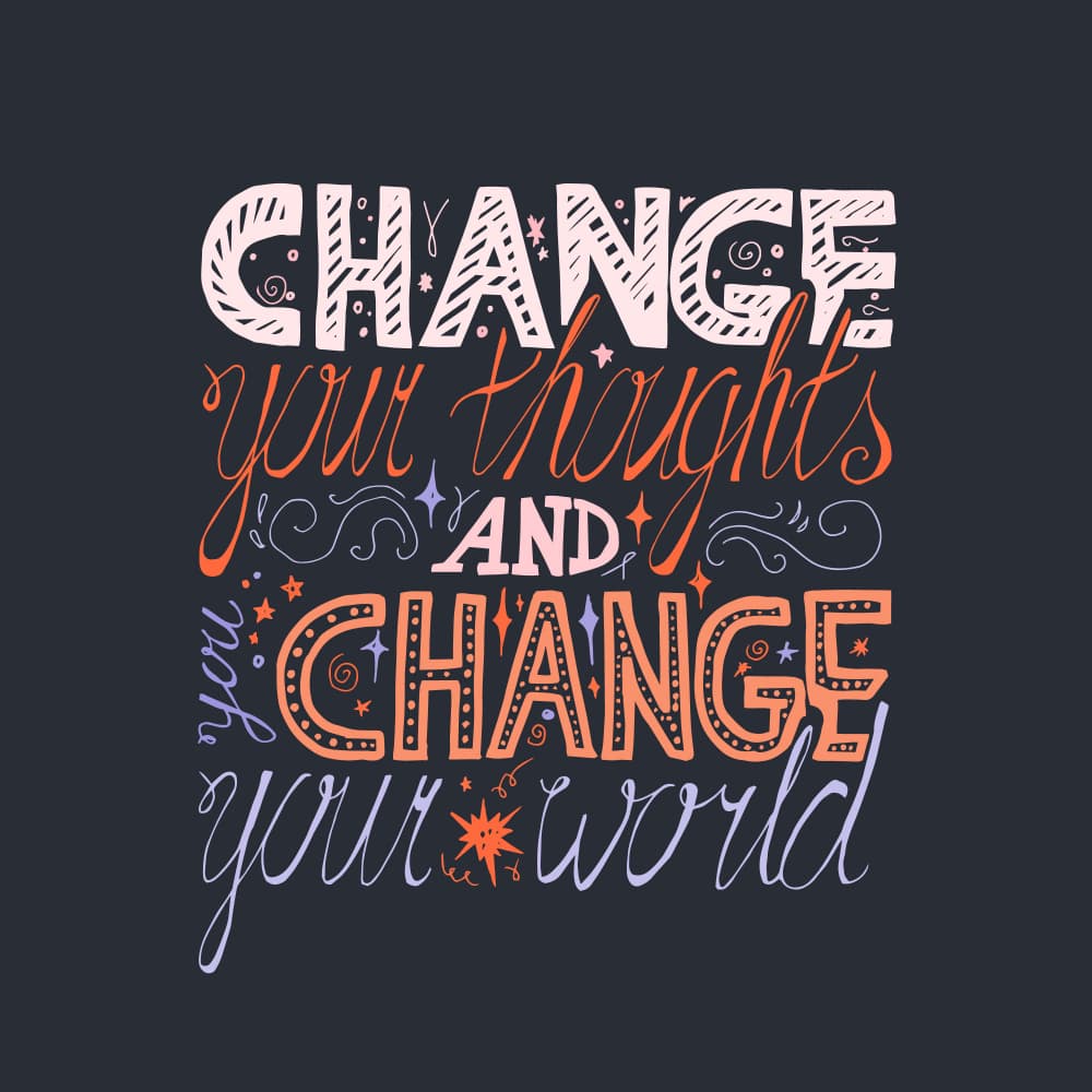 Change Thoughts Change World by Marika Barsrsind — canvas wall art