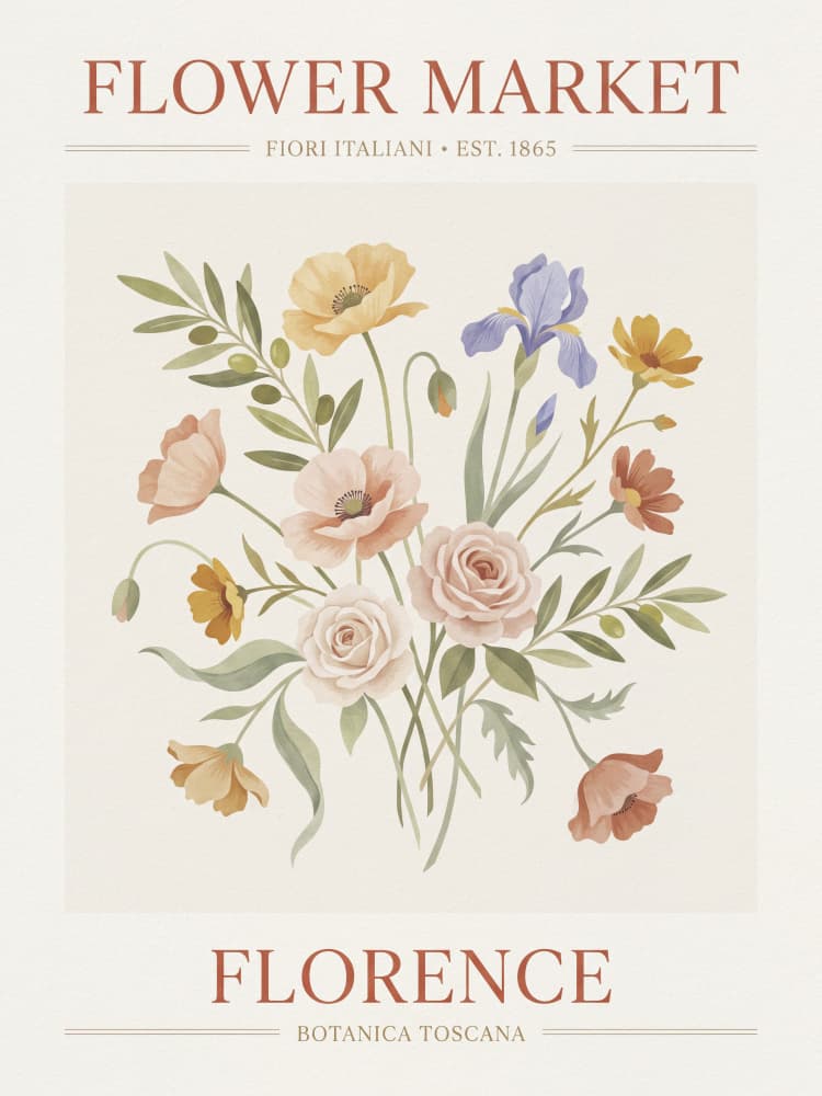 Soft Tuscan Bouquet by Andreas Magnusson — canvas wall art
