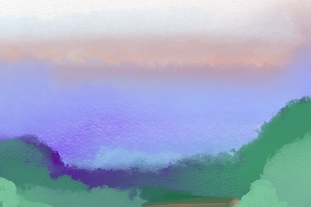 Dreamy Evening Landscape by Josie George — canvas wall art
