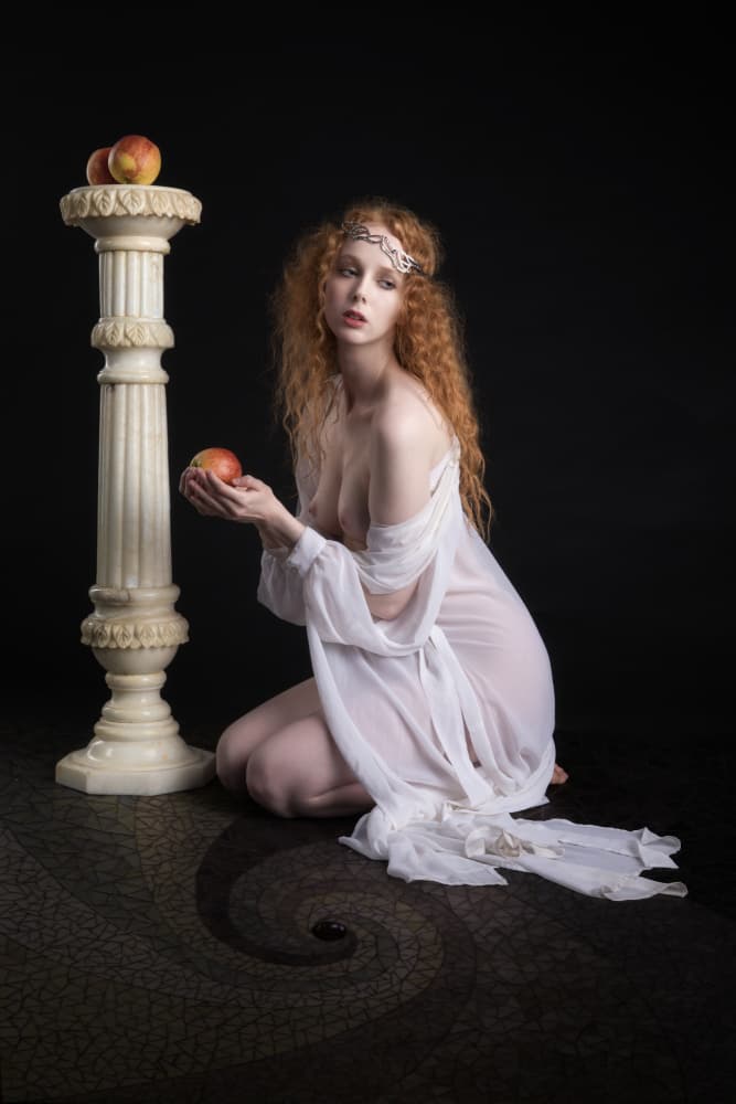 Redhead And The Apple by Jan Slotboom — canvas wall art
