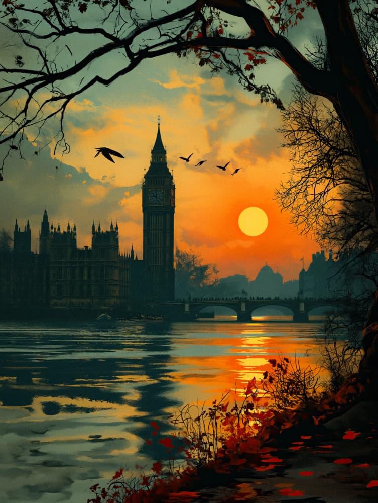 View from the Thames by Taudalpoi — canvas wall art