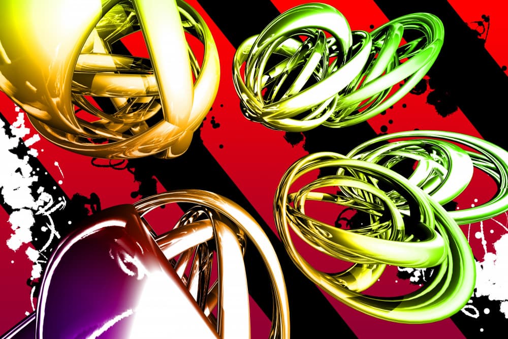 Vibrant Abstract Rings by Rafal Kulik — canvas wall art