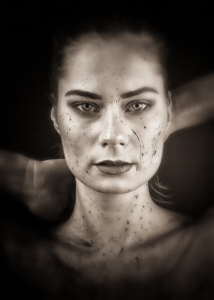 Intense Marked Face by Anders Samuelsson — canvas wall art