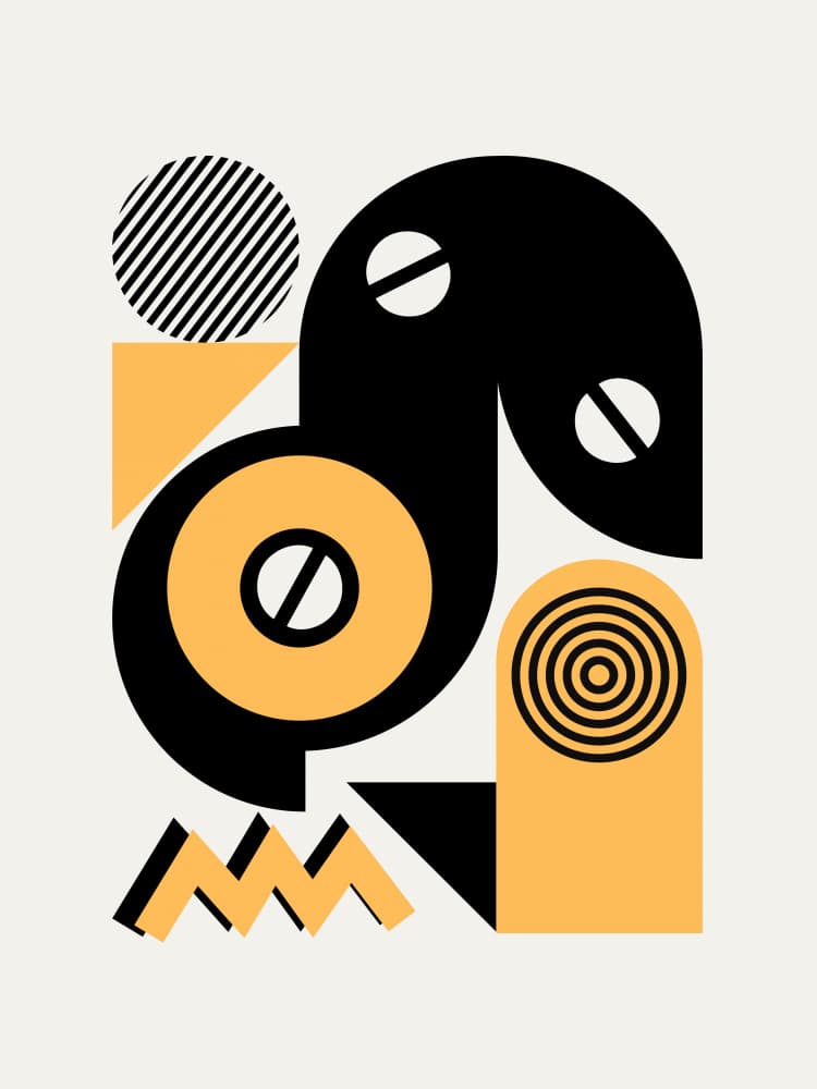 Modern Geometric Shapes by Little Dean — canvas wall art
