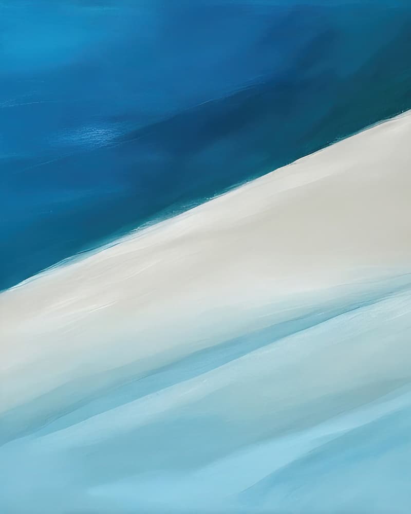 Serene Ocean Beach by Alpenglow Workshop — canvas wall art