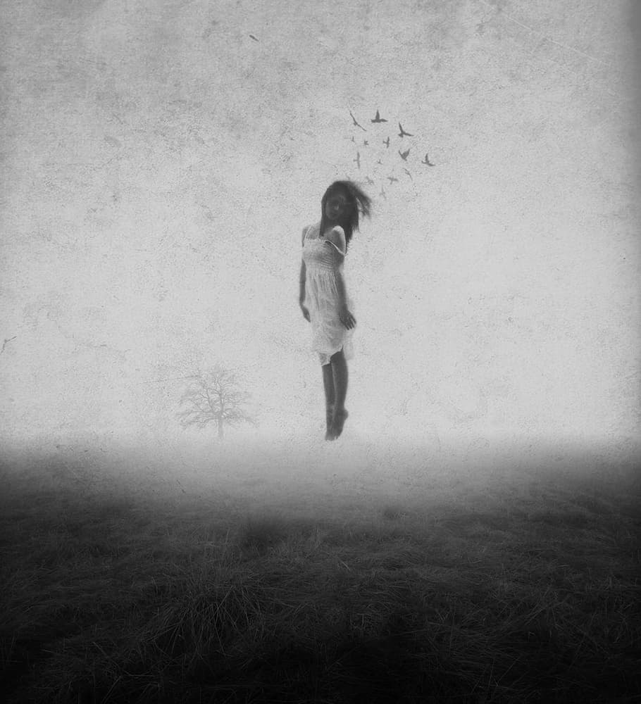 Ethereal Woman Floating by Hari Sulistiawan — canvas wall art