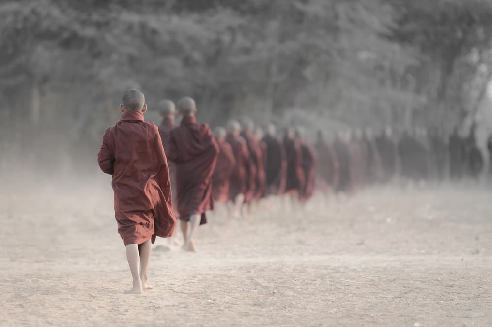 Dusty Monk Procession by Aleksander Poniewierski — canvas wall art