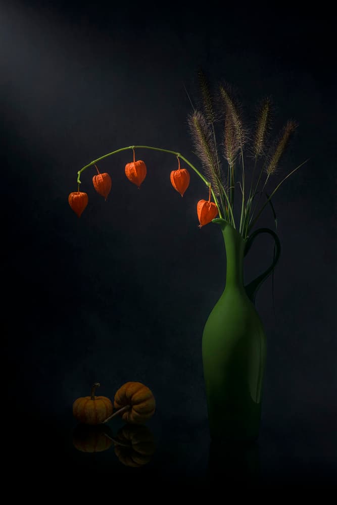 Autumn Lantern Still Life by Lydia Jacobs — canvas wall art