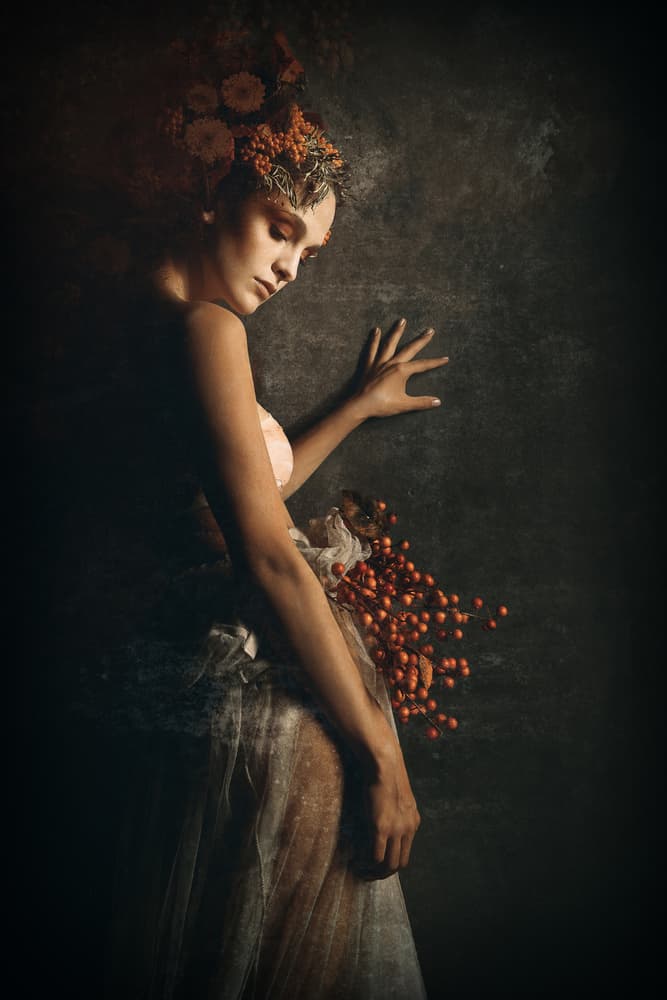 Ethereal Autumn Woman by Siegart — canvas wall art