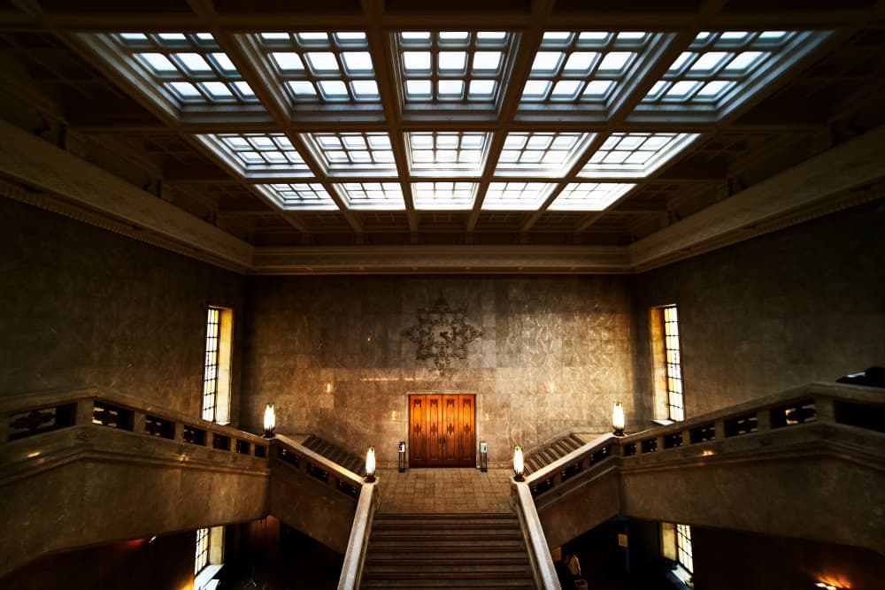 Grand Entrance Staircase by Makoto Nishikura — canvas wall art