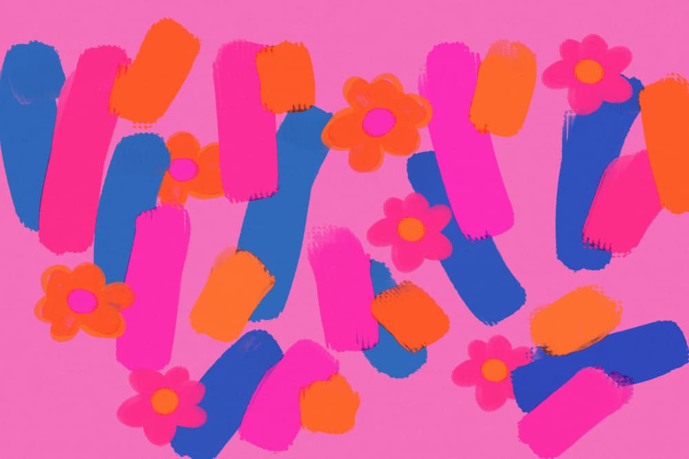 Floral Brush Dance by Treechild — canvas wall art