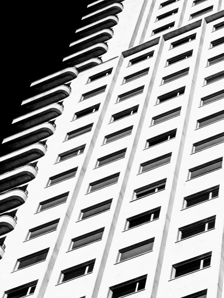 Urban Geometry Rising by Elizabeth Allen — canvas wall art