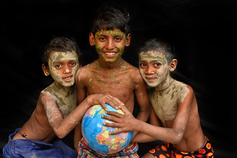 Earth's Joyful Children by Abhraneel Chakraborty — canvas wall art
