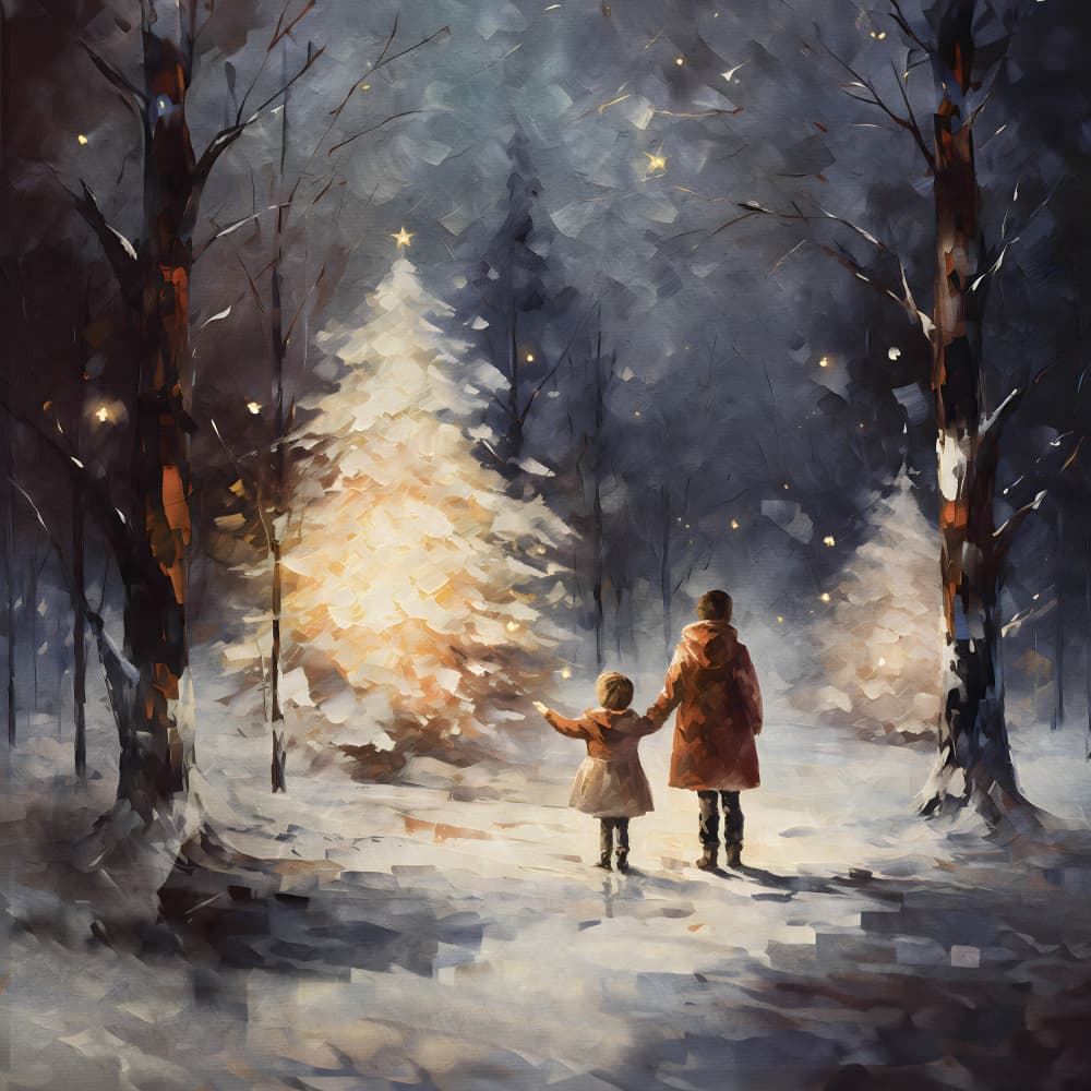 Enchanted Winter Night by Emel Tunaboylu — canvas wall art