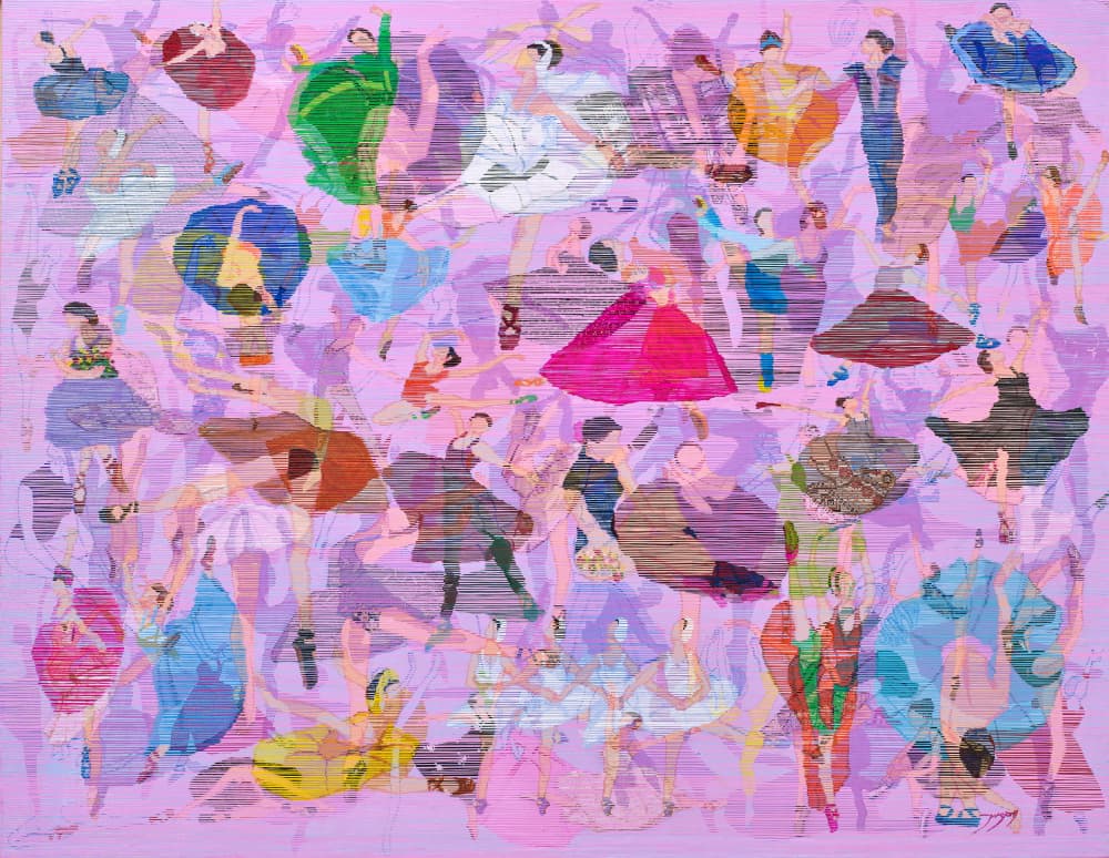 Vibrant Dance Movement by Jukyong Park — canvas wall art