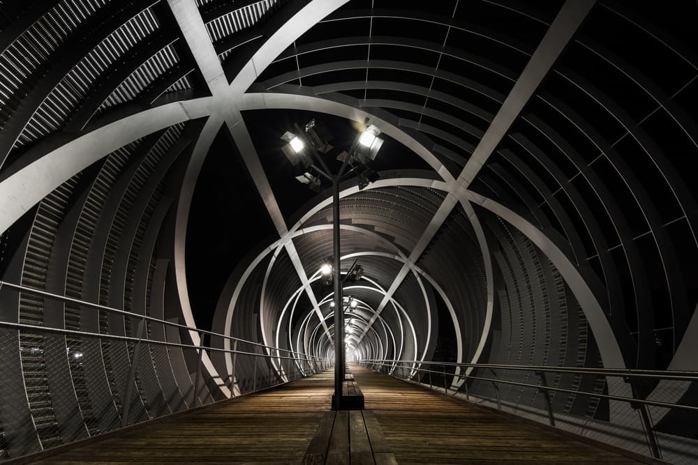 Geometric Night Tunnel by Isma Yunta — canvas wall art