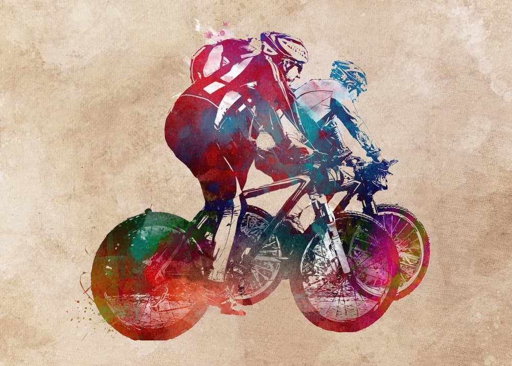 Dynamic Cycling Art by Justyna Jaszke — canvas wall art