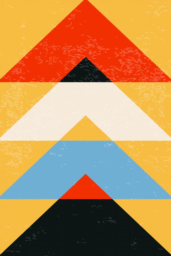 Colorful Abstract Chevrons by jay stanley — canvas wall art