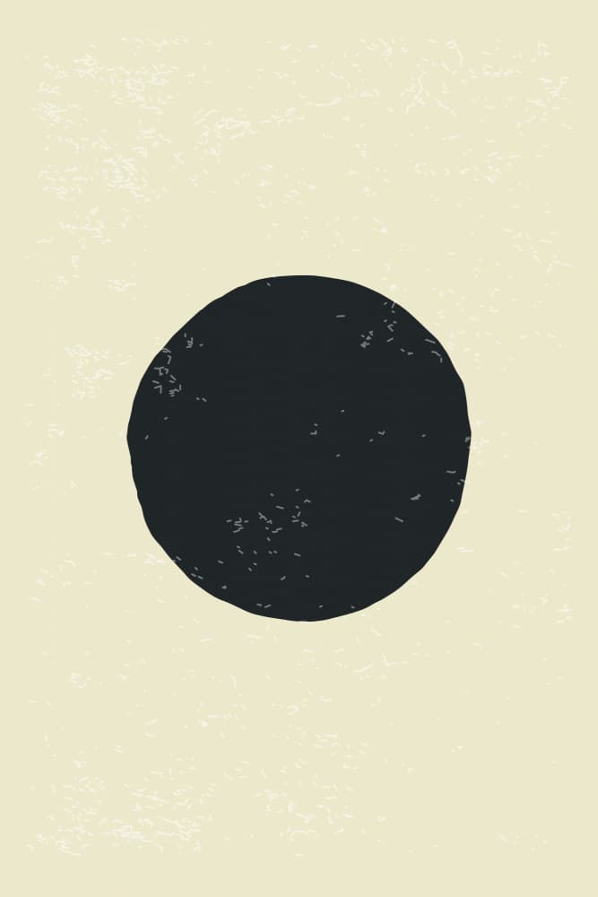 Organic Black Circle by jay stanley — canvas wall art