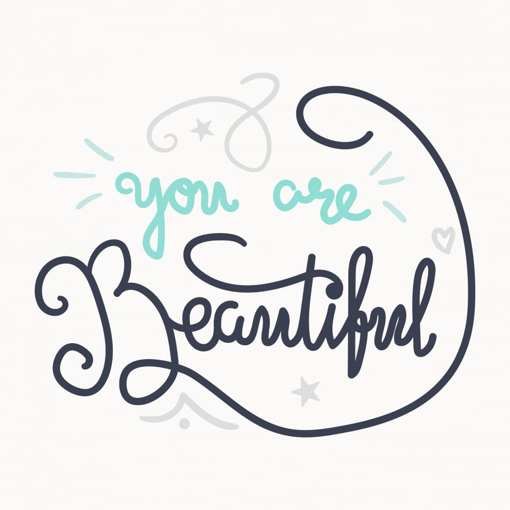 You Are Beautiful by Marika Barsrsind — canvas wall art
