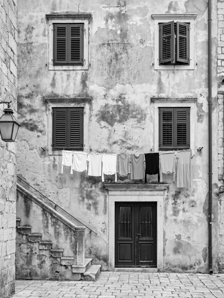 Historic Facade Laundry by Andreas Magnusson — canvas wall art