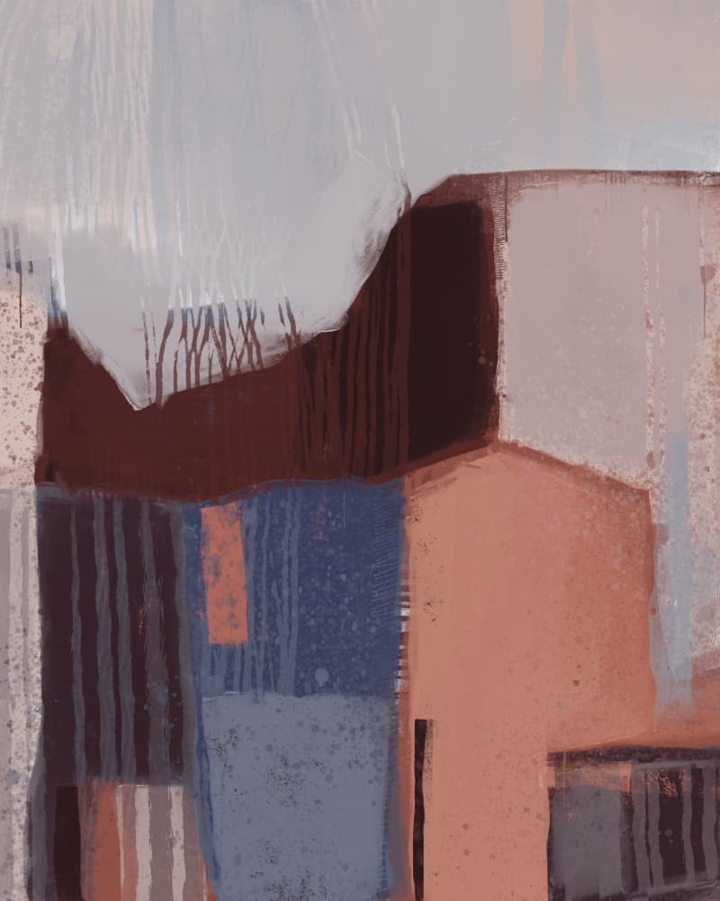 Abstract Urban Forms by MANSI SAXENA — canvas wall art