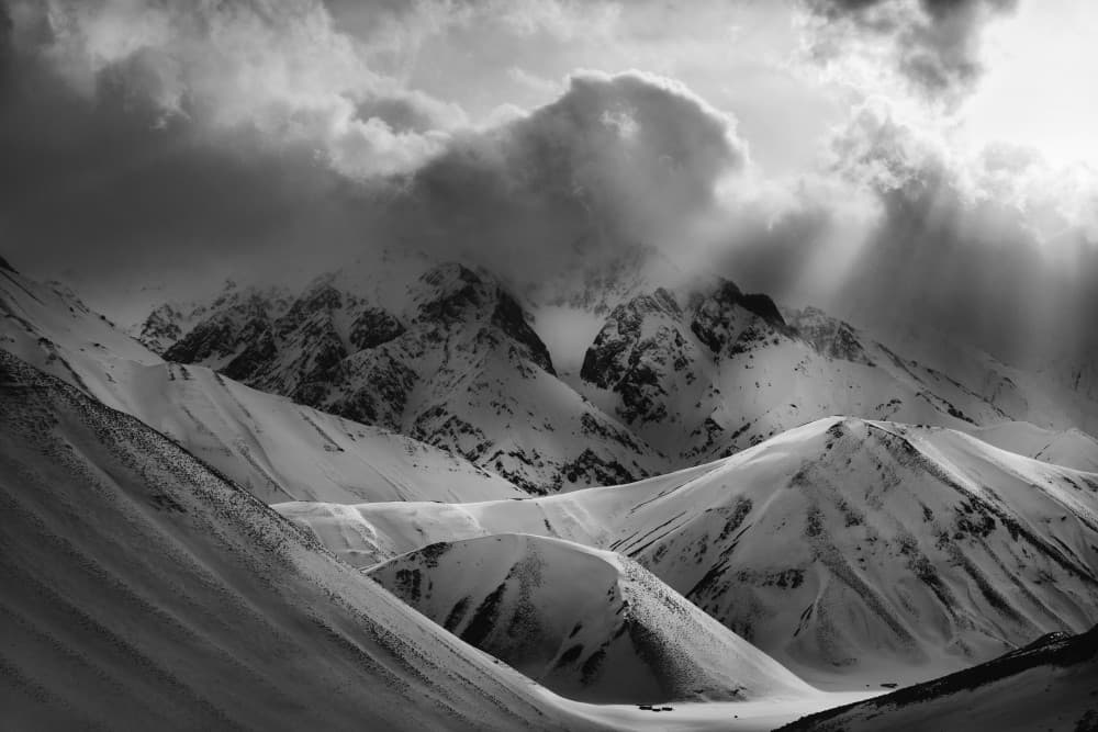 Dramatic Mountain Light by Ali Fallahzadeh — canvas wall art