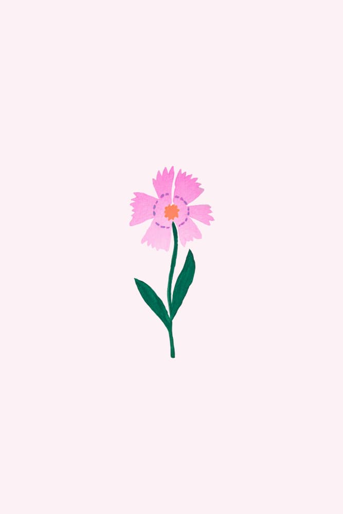 Simple Pink Bloom by Karen Menzenbach — canvas wall art