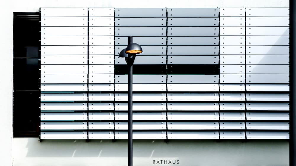 Urban Rathaus Geometry by Stephan Rückert — canvas wall art