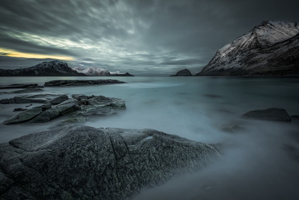 Misty Winter Shore by Haim Rosenfeld — canvas wall art