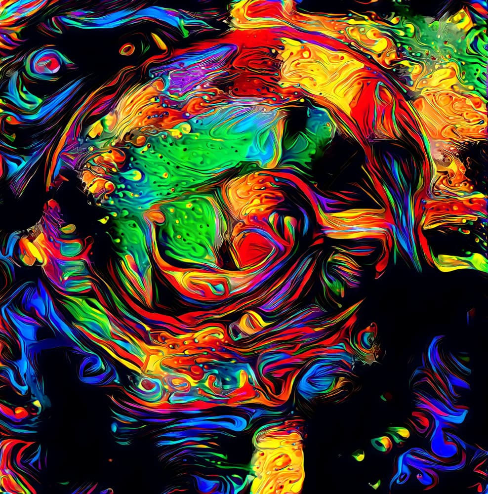 Vibrant Abstract Swirls by mnemonixART — canvas wall art