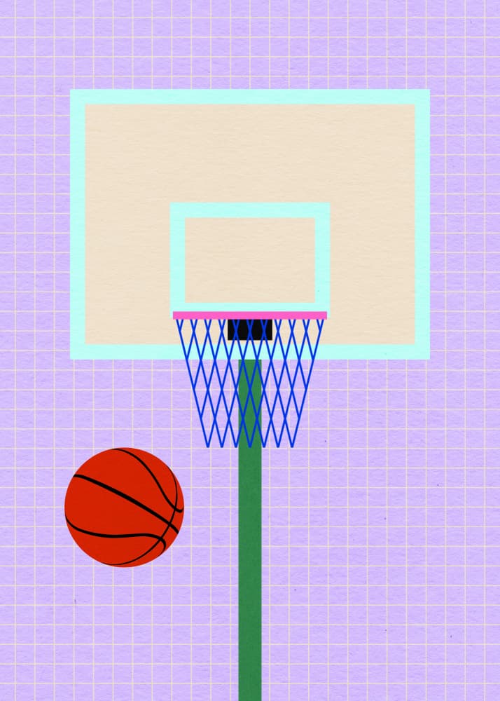 New York Basketball by Rosi Feist — canvas wall art