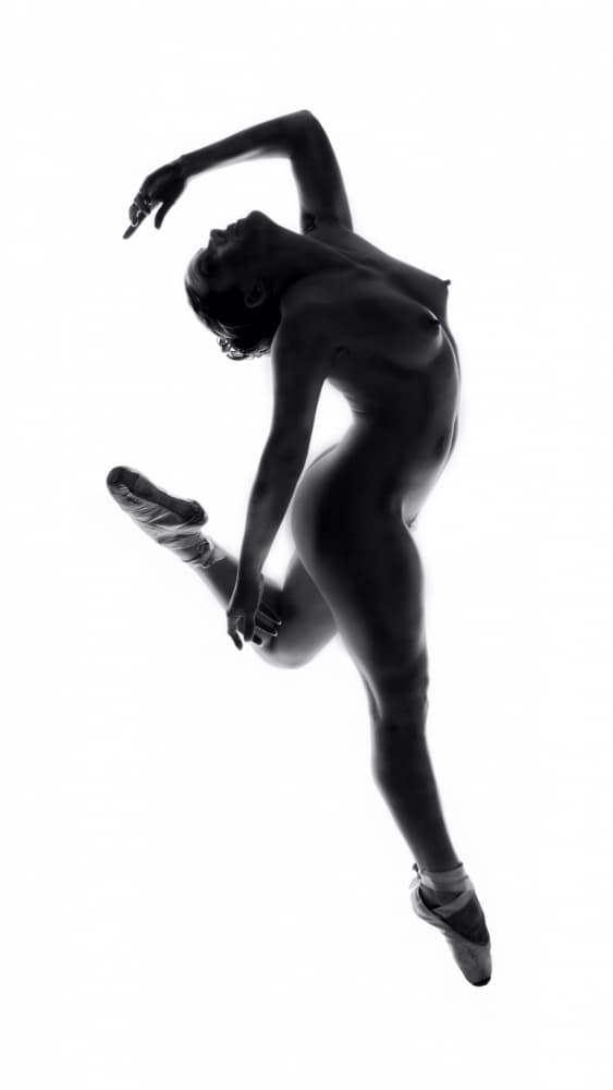 Nude Ballerina Silhouette by Marcos Gali — canvas wall art