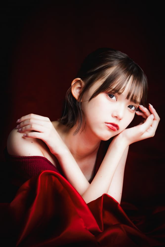 Dramatic Red Portrait by Masatoshi Washimi — canvas wall art